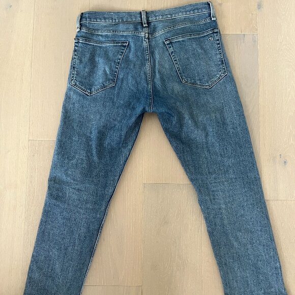 rag & bone Men's Slim Jeans in Light Blue - Picture 4 of 7